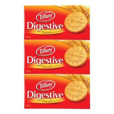 Tiffany Digestive Biscuits 3 x 250Gm, 6 Pieces Per Carton